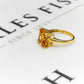Pre-Owned 9ct Gold Octagon Citrine Dress Ring Size M