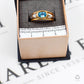 Pre-Owned 9ct Gold 2 Tone Oval Topaz Ring Size N.5