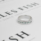 Pre-Owned 9ct White Gold 10 Sapphire Band Ring Size S.5