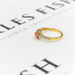 Pre-Owned 9ct Gold Opal & White Zircon Cluster Ring Size N