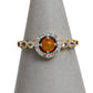 Pre-Owned 9ct Gold Opal & White Zircon Cluster Ring Size N