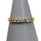 Pre-Owned 9ct Gold 7 Aquamarine Dress Ring Size P