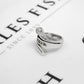 Pre-Owned 9ct White Gold Diamond Wraparound Ring Size N.5