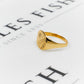 Pre-Owned 9ct Gold Diamond Half Pattern Square Signet Ring