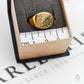 Pre-Owned 9ct Gold Diamond Half Pattern Square Signet Ring