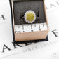 Pre-Owned 9ct White Gold Yellow & White Diamond Cluster Ring