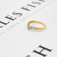Pre-Owned 9ct Gold Diamond Wishbone Ring Size N.5