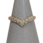 Pre-Owned 9ct Gold Diamond Wishbone Ring Size N.5
