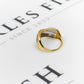 Pre-Owned 9ct Gold 3 Row Diamond Crossover Ring Size J