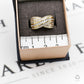 Pre-Owned 9ct Gold 3 Row Diamond Crossover Ring Size J