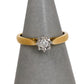 Pre-Owned 9ct Gold Illusion Set Diamond Ring Size J.5