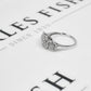 Pre-Owned 9ct White Gold 3 Cluster Multi Diamond Ring Size R