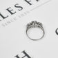Pre-Owned 9ct White Gold 3 Cluster Multi Diamond Ring Size R