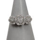 Pre-Owned 9ct White Gold 3 Cluster Multi Diamond Ring Size R