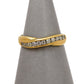 Pre-Owned 9ct Gold 11 Diamond Crossover Ring Size L
