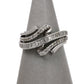 Pre-Owned 9ct White Gold Diamond Crossover Ring Size L.5