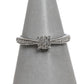 Pre-Owned 9ct White Gold Square Diamond Cluster Ring Size L