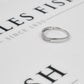 Pre-Owned 9ct White Gold Diamond Wishbone Ring Size Q