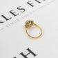 Pre-Owned 9ct Gold Illusion Set Diamond Cluster Ring Size M