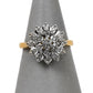 Pre-Owned 9ct Gold Illusion Set Diamond Cluster Ring Size M