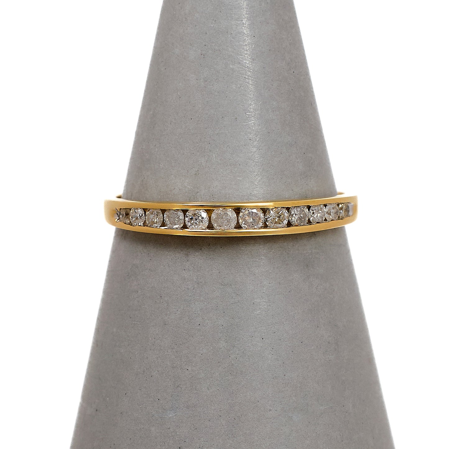 Pre-Owned 9ct Gold 12 Diamond Ring Size O.5