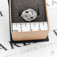 Pre-Owned 9ct White Gold 3 Diamond Cluster Ring Size P.5