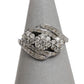 Pre-Owned 9ct White Gold 3 Diamond Cluster Ring Size P.5