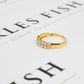 Pre-Owned 9ct Gold Diamond 2 Row Ring Size T.5