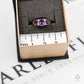 Pre-Owned 9ct Gold Amethyst & Diamond Ring Size J.5