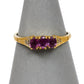 Pre-Owned 9ct Gold Oval Pink Sapphire & Diamond Ring Size Q