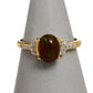 Pre-Owned 9ct Gold Black Opal & Diamond Cluster Ring Size R