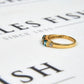 Pre-Owned 9ct Gold Square Topaz & Diamond Ring Size N