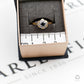 Pre-Owned 9ct Gold Sapphire & Diamond Cluster Ring Size M.5
