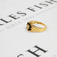 Pre-Owned 9ct Gold Sapphire & Diamond Cluster Ring Size M
