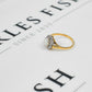Pre-Owned 9ct Gold Oval Opal & Diamond Cluster Ring Size N