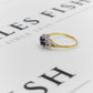 Pre-Owned 9ct Amethyst & Diamond Dress Ring Size Q