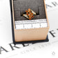 Pre-Owned 9ct Gold Fire Opal & Diamond Ring Size M