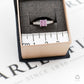 Pre-Owned 9ct White Gold Pink Stone & Diamond Ring Size L