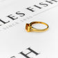 Pre-Owned 9ct Gold Square Citrine & Diamond Ring Size Q