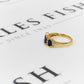 Pre-Owned 9ct Gold 3 Oval & 8 Sapphire Diamond Ring Size K