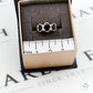 Pre-Owned 9ct Gold 3 Oval & 8 Sapphire Diamond Ring Size K