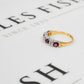 Pre-Owned 9ct Gold Ruby & Diamond Dress Ring Size L.5