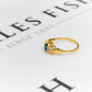 Pre-Owned 9ct Gold Oval Topaz & 2 Diamond Ring Size K