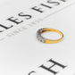 Pre-Owned 9ct Gold Topaz & Diamond Ring Size O.5