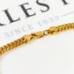 Pre-Owned 18ct Gold Square Foxtail Chain Bracelet 8 Inch