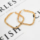 Pre-Owned 9ct Gold Greek Key Creole Hoop Earrings