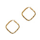 Pre-Owned 9ct Gold Greek Key Creole Hoop Earrings