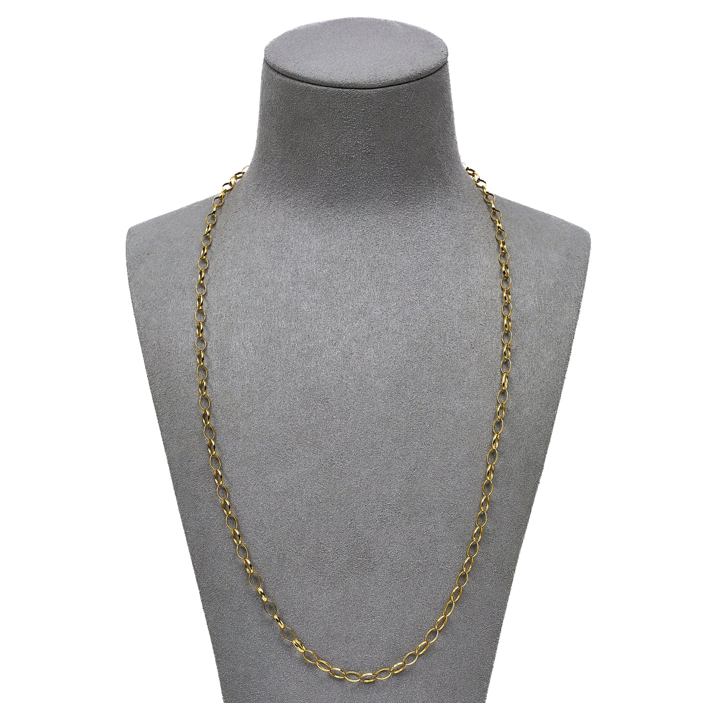 Pre-Owned 9ct Gold Belcher Chain Necklace 22 Inch