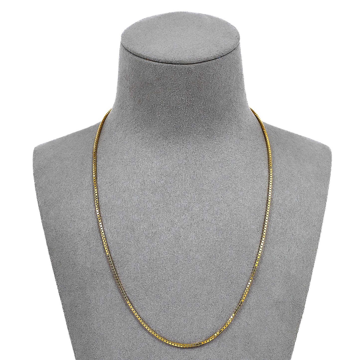Pre-Owned 9ct Gold Box Link Chain Necklace 18 Inch