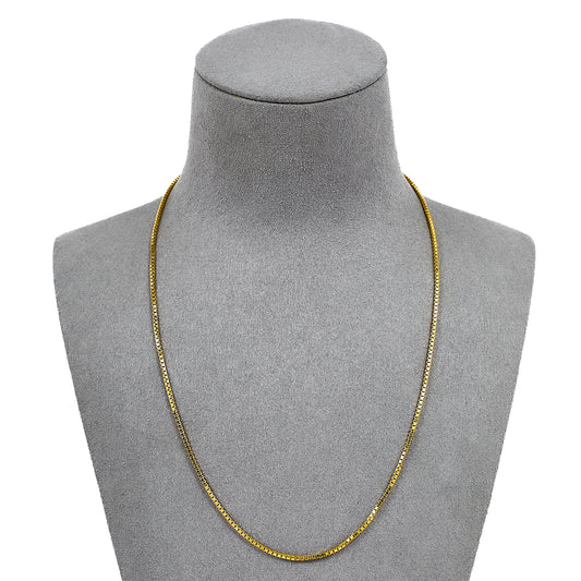 Pre-Owned 9ct Gold Box Link Chain Necklace 18 Inch